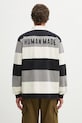 Odzież Human Made longsleeve bawełniany RUGBY HM30CS006 czarny