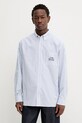 A.P.C. koszula bawełniana A.P.C. x MARC JACOBS wzorzyste niebieski COHKN.M12640