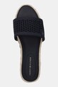 Tommy Hilfiger klapki KNIT MESH ESPADRILLE FLAT SANDAL granatowy FW0FW08744