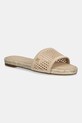 Tommy Hilfiger klapki KNIT MESH ESPADRILLE FLAT SANDAL tekstylny beżowy FW0FW08744