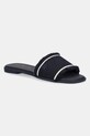 Шльопанці Tommy Hilfiger FRINGE CANVAS FLAT SANDAL віденський темно-синій FW0FW08908