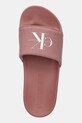 Calvin Klein Jeans klapki SLIDE MONOGRAM WN LOGO CK różowy YW0YW01967