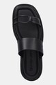 Calvin Klein Jeans papuci de piele ROPE SANDAL SOFT LTH MG negru YW0YW01864