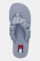Tommy Jeans šľapky dámske BRAIDED THONG BEACH SANDAL modrá EN0EN02877