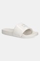 Pantofle Tommy Jeans FLAG POOL SLIDE PATENT plochý béžová EN0EN02901