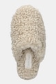 Calvin Klein kapcie CLOSE SLIPPER FUR beżowy YW0YW01975