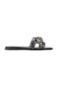 Kurt Geiger London klapki skórzane Eagle Stud Cut Out Flat płaski czarny 4734400309.BLACK