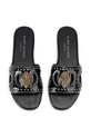 Kurt Geiger London klapki skórzane Eagle Stud Cut Out Flat 4734400309.BLACK czarny AW25