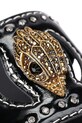 Kurt Geiger London klapki skórzane Eagle Stud Cut Out Flat czarny 4734400309.BLACK