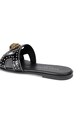 Kurt Geiger London klapki skórzane Eagle Stud Cut Out Flat 4734400309.BLACK czarny