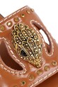 Kurt Geiger London klapki skórzane Eagle Stud Cut Out Flat brązowy 4734433309.TAN