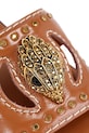Kurt Geiger London klapki skórzane Eagle Stud Cut Out Flat brązowy 4734433309.TAN