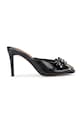 Kurt Geiger London bőr papucs Belgravia Stud Bow Mule magas fekete 4711005309.BLKCOMB