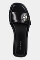 Tory Burch bőr papucs T Lock Slide fekete 164676.006