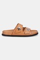 Tory Burch infradito in pelle T Lock Sport Slide 166905.250 marrone AW25