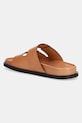 Boty Kožené pantofle Tory Burch T Lock Sport Slide 166905.250 hnědá