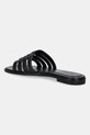Încălțăminte Tory Burch șlapi de piele Ines Cage Slide 158616.006 negru