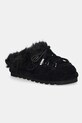 Naked Wolfe pantofole in camoscio Harlow nero Harlow.Black