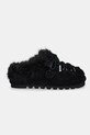 Naked Wolfe pantofole in camoscio Harlow Harlow.Black nero AW25