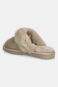 Încălțăminte Tommy Hilfiger papuci din piele TH SHEARLING HOUSE SHOE FW0FW09063 bej