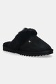 Шкіряні тапочки Tommy Hilfiger TH SHEARLING HOUSE SHOE чорний FW0FW09063