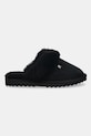 Tommy Hilfiger kapcie skórzane TH SHEARLING HOUSE SHOE FW0FW09063 czarny AW25