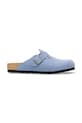 Natikače od brušene kože Birkenstock Boston brušena koža plava 1028239