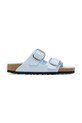 Birkenstock infradito in pelle Arizona Big Buckle flat blu 1030327