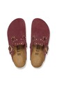 Birkenstock klapki zamszowe Boston Rivet czerwony 1030379