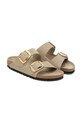 Obuwie Birkenstock klapki skórzane Arizona Big Buckle 1030382 beżowy