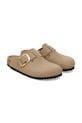 Obuwie Birkenstock klapki skórzane Boston Big Buckle 1030393 beżowy