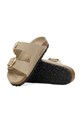 Birkenstock klapki skórzane Boston Big Buckle 1030395 beżowy