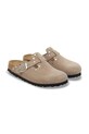 Обувки Велурени чехли Birkenstock Boston Rivet 1030418 бежов
