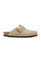 Kožené pantofle Birkenstock Boston Big Buckle přírodní kůže béžová 1030425