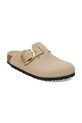 Kožené pantofle Birkenstock Boston Big Buckle 1030425 béžová AW25