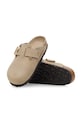 Kožené pantofle Birkenstock Boston Big Buckle 1030425 béžová