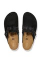 Obuwie Birkenstock klapki zamszowe Boston Braided 1030497 czarny