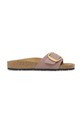 Birkenstock papuci din nubuc Madrid Big Buckle piele întoarsă violet 1030542