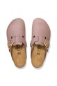 Birkenstock klapki nubukowe Madrid Big Buckle fioletowy 1030544