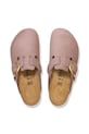 Natikače od nubuk kože Birkenstock Boston Big Buckle ljubičasta 1030544