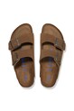 Birkenstock klapki zamszowe Arizona brązowy 1030865
