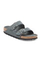 Birkenstock klapki zamszowe Arizona 1030912 szary AW25