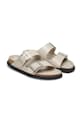Încălțăminte Birkenstock slapi de piele Arizona Droplet Buckle 1030326 bej