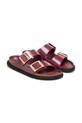 Obuwie Birkenstock klapki skórzane Arizona Droplet Buckle 1030367 czerwony