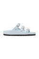 Kožené pantofle Birkenstock Florida EXQ D-Buckle přírodní kůže modrá 1030950