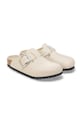 Shoes Birkenstock leather sliders Boston HEX 1030905 beige