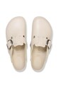 Birkenstock klapki skórzane Boston HEX beżowy 1030905
