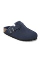 Birkenstock kapcie zamszowe Boston Shearling 1030701 granatowy AW25