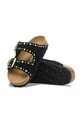 Birkenstock klapki zamszowe Arizona Rivet 1030348 czarny