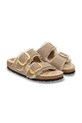 Obuwie Birkenstock kapcie zamszowe Arizona Big Buckle Shearling 1030384 beżowy
